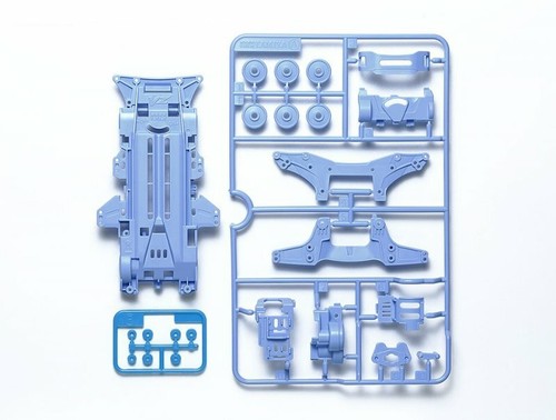 Tamiya 95629 1/32 Mini 4WD Parts VZ Chassis Set Pastel Blue