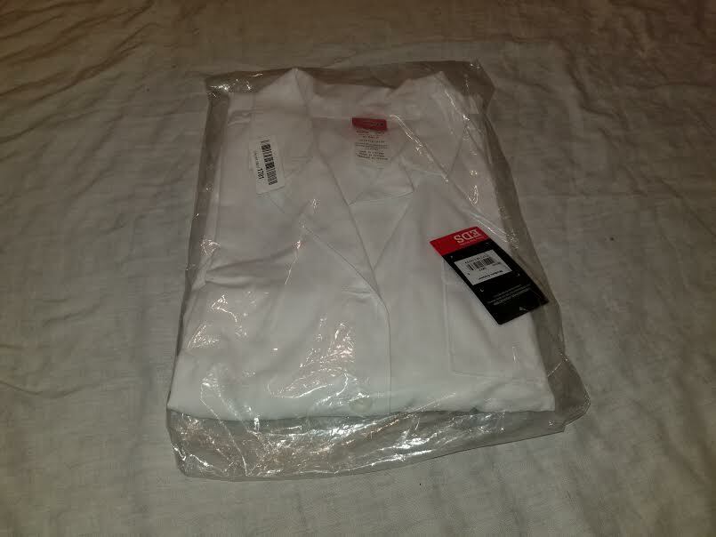 Dickies Women's Button Front Dress.  White.  Small