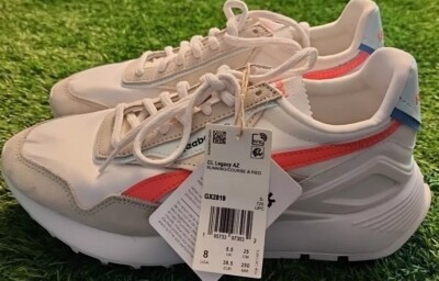 NEW! Reebok Classic Legacy AZ Running Shoes, Women's US Size 8 M, White MSRP $80