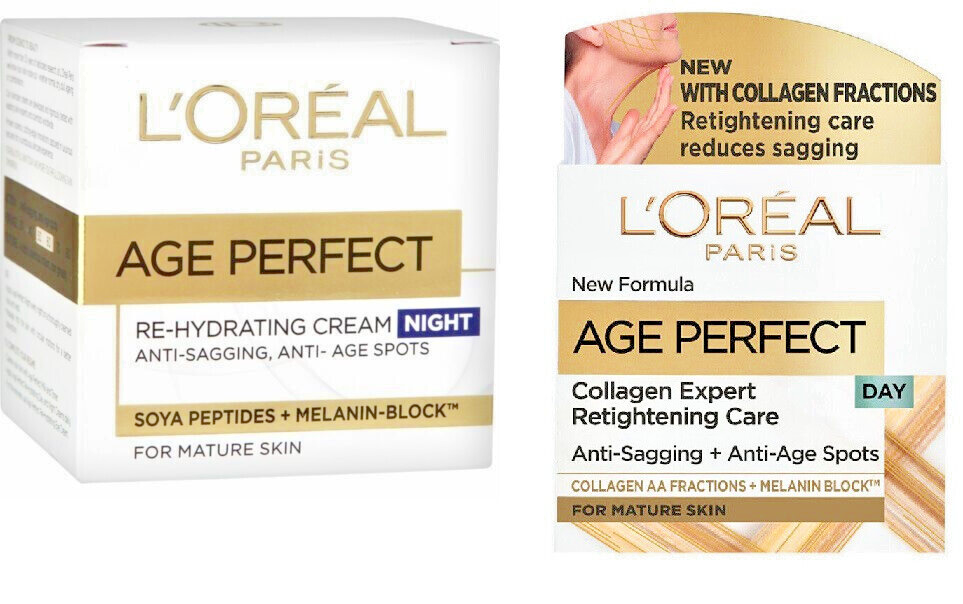 L'Oreal Age Perfect Rehydrating Day & Night Cream - 50ml | Double Pack - Picture 1 of 7
