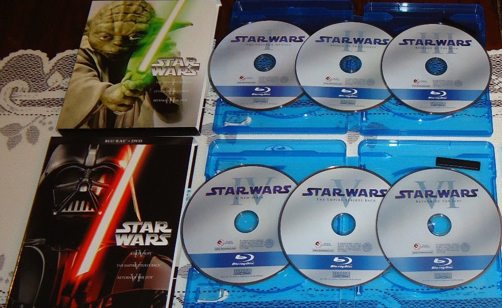 ✓ STAR WARS COMPLETE SAGA 1-6 BLU-RAY SET EPISODES I,II,III