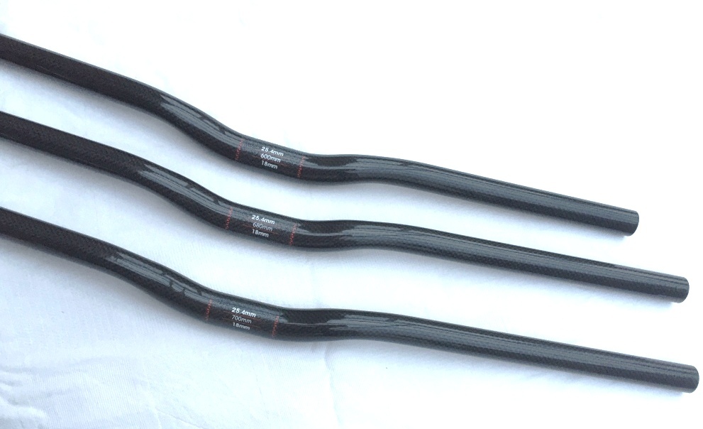 Carbon MTB Kohlefaser Riser Lenker 31,8mm 580-700mm fiber handlebar 125g neu