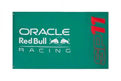 Red Bull Racing Sergio Perez #11 Flag Green