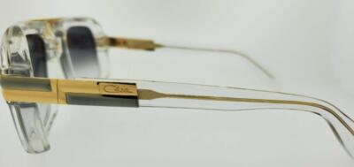 Pre-owned Cazal Sunglasses 664 003 56mm Crystal Frame With Grey Gradient Lenses In Gray