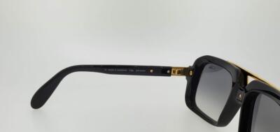 Pre-owned Cazal Sunglasses 664 001 56mm Black Frame With Grey Gradient Lenses In Gray