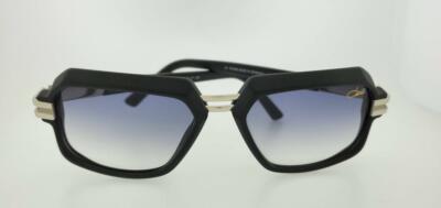 Pre-owned Cazal Sunglasses 6004 002 56mm Matt Black Silver Frame With Grey Gradient Lenses In Gray