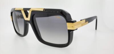 Pre-owned Cazal Sunglasses 664 001 56mm Black Frame With Grey Gradient Lenses In Gray