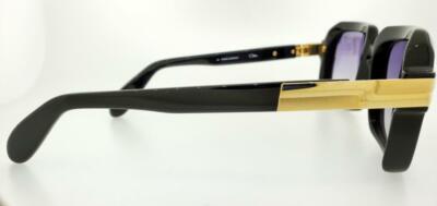 Pre-owned Cazal Sunglasses 607 001 56mm Black Frame With Grey Gradient Lenses In Gray