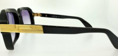 Pre-owned Cazal Sunglasses 607 001 56mm Black Frame With Grey Gradient Lenses In Gray