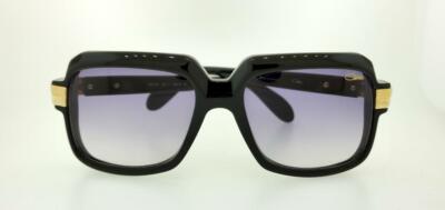 Pre-owned Cazal Sunglasses 607 001 56mm Black Frame With Grey Gradient Lenses In Gray