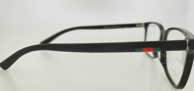 Pre-owned Gucci Prescription 0426oa 005 58mm Black Frame With Clear Lenses