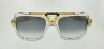 Pre-owned Cazal Sunglasses 664 003 56mm Crystal Frame With Grey Gradient Lenses In Gray