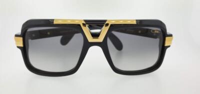 Pre-owned Cazal Sunglasses 664 001 56mm Black Frame With Grey Gradient Lenses In Gray
