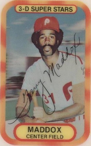 1977 Kellogg's 3-D Super Stars - Garry Maddox #37