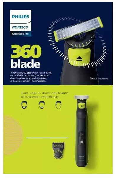 New Philips Norelco OneBlade 360 Pro Hybrid Electric Shaver Trimmer QP6531/70