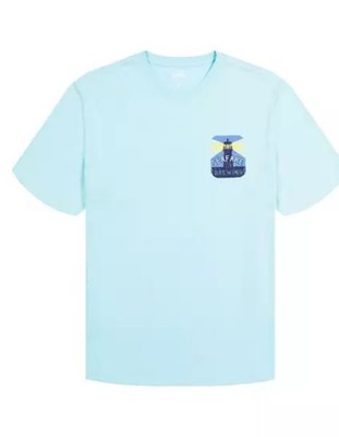 

IZOD Мужская футболка с короткими рукавами и рисунком морской воды, 45PN28