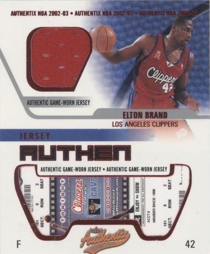 2002-03 Fleer Authentix - Elton Brand #JA-EB