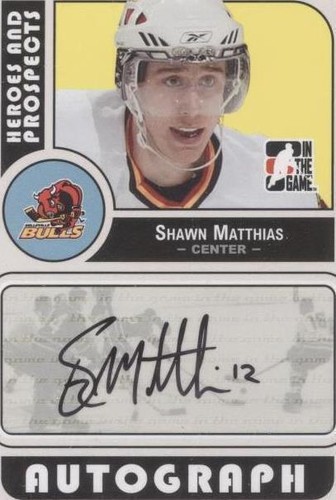 2008-09 In the Game Heroes and Prospects - Shawn Matthias #A-SMA