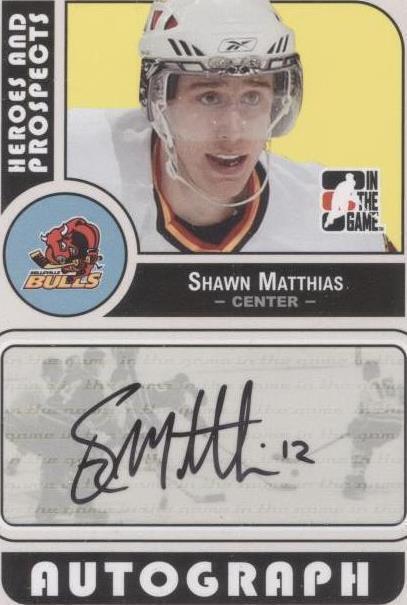 2008-09 In the Game Heroes and Prospects - Shawn Matthias #A-SMA