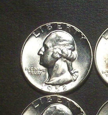 1958-P CHOICE BU WASHINGTON QUARTER-NICE SOLID COIN WITH LUSTER-TAKE A LOOK!
