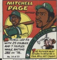 1979 Topps MLB Bubble Gum Player Portraits - Mitchell Page #14