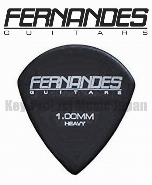FERNANDES P-100SPC BK Black 1.0 mm Jazz Type Guitar Pick x 6