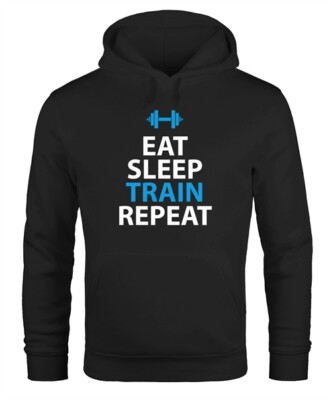 Hoodie Herren Eat Sleep Train Repeat Moonworks®