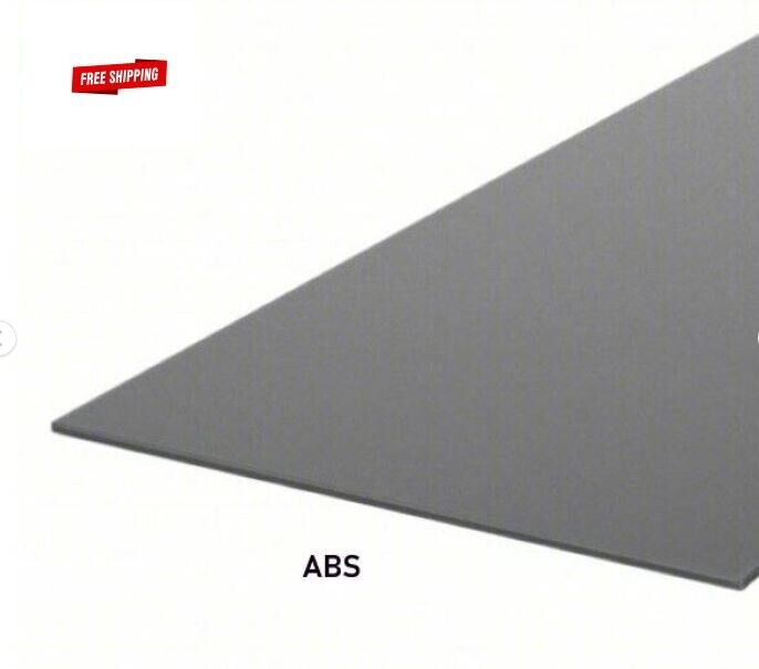 1/16" Thick ABS Plastic Sheet 48" L x 12" W Opaque Black