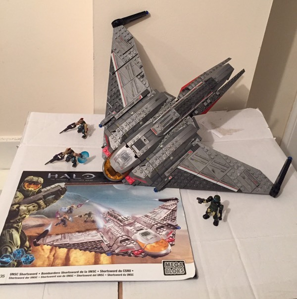 Halo mega bloks 3 action figure Lego set 96835 UNSC shortsword