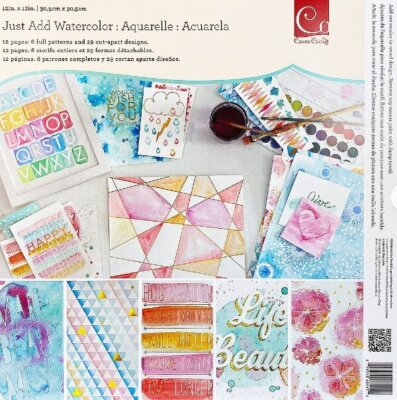 Cosmo Cricket, Watercolor Pad, Aquarelle, Add Watercolors or Ink, Art Deck, 12''