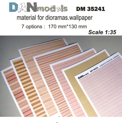 Dan Models 35241 -1/35 Material for dioramas. Wallpaper Set #1, 7 Option, Scale