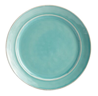 New Pottery Barn Cambria Stoneware  Portugal Turquoise Salad Plates 9.5  Set 4