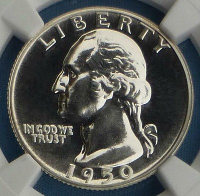 1950 NGC PF68 QA Sticker PROOF Washington Silver Quarter, Key Date coin PR68 WOW