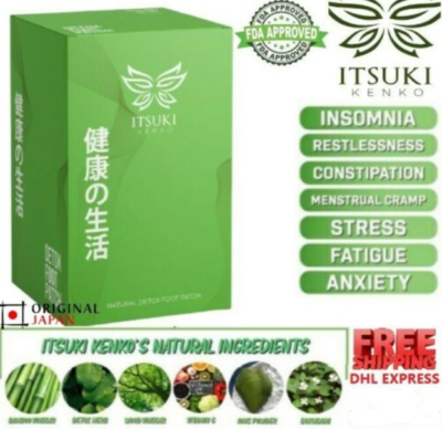 Premium ITSUKI KENKO HEALTH Detox Foot Pads Patch Herbal Cleansing 50 s DHL