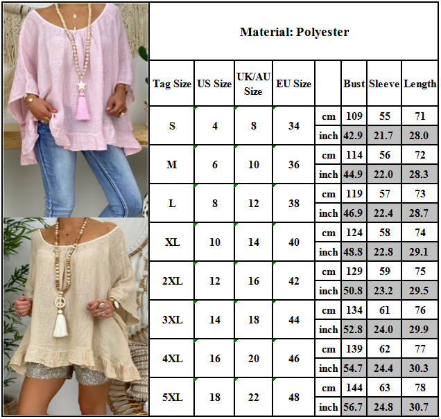 Übergröße Damen Baggy Tunika Shirt Oberteil T shirt Lose Freizeit Bluse Longtop