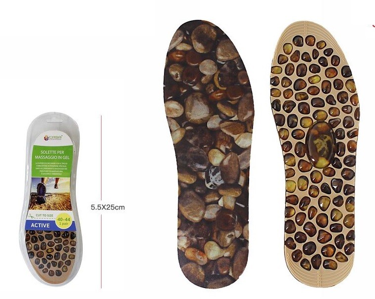 Coppia Di Solette Piede Benessere Scarpe Calzature Comfort Massaggio 64459 dfh