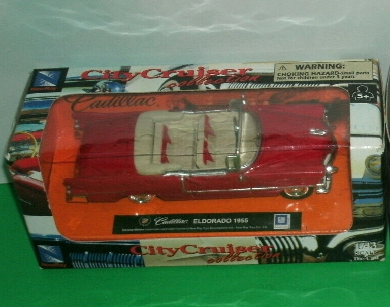ニューレイ·トイズ 1955 Cadillac Eldorado ミニカー 1/43 Scale 1955 Cadillac Eldorado Convertible Diecast Car
