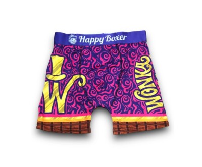 Willy Wonka & The Chocolate Factory Bar Happy Boxer Brief Men's Underwear SM-XL