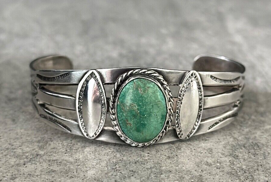 アクセサリー Vintage Navajo Turquoise Silver Bracelet 1940's Rare Vintage Native American Navajo Turquoise
