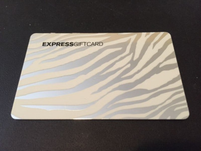 EXPRESS Silver Zebra Stripes ( 2007 ) Foil Gift Card ( $0 )