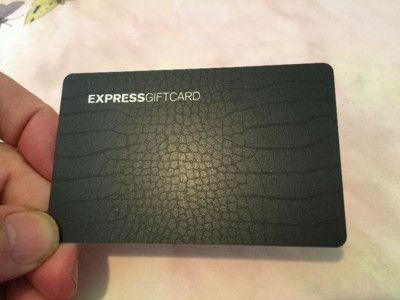 EXPRESS Black Reptile Skin ( 2007 ) Textured Gift Card ( $0 )