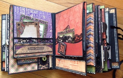 Handmade Mini Album using Graphic 45 Rare Oddities papers