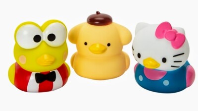HELLO KITTY AND FRIENDS DUCK'S 3-PACK 2.25'' NEW GREAT FOR JEEP GIVING!