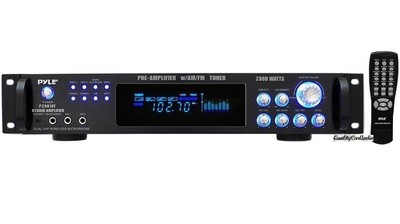 NEW Pyle P2001AT 2000W Home Stereo Receiver Amplifier AMFM AUX MICIn amp Remote