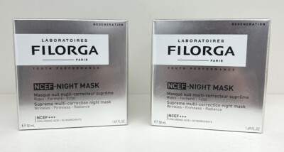 Lot (2) Filorga NCEF - Night Mask Regeneration 1.69 Oz 50ml New In Box / Sealed