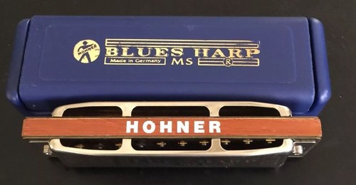 Vintage Hohner Blues Harp Harmonica with Case — Key Of A— Germany