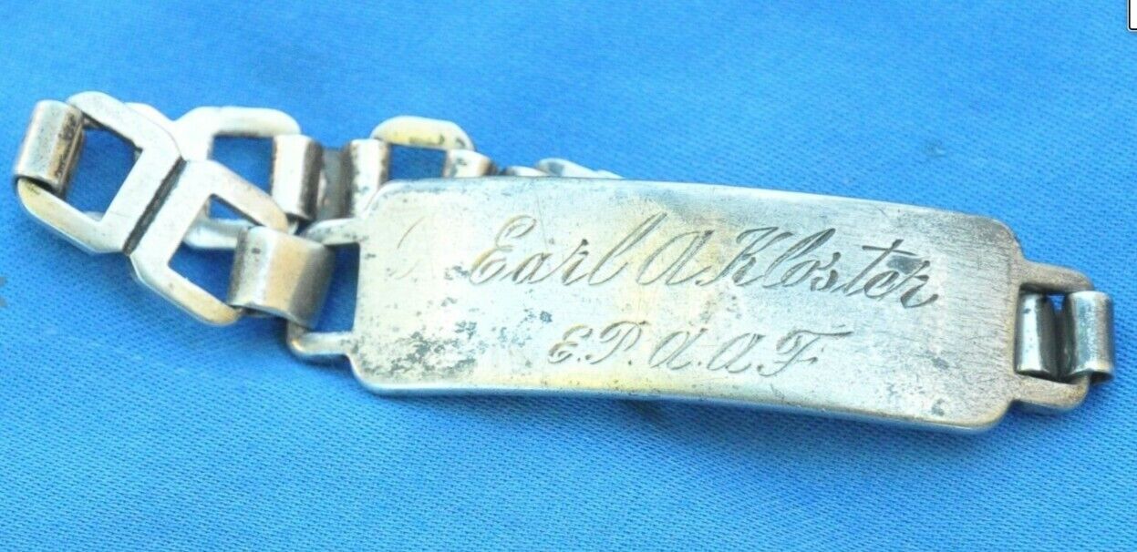 Vintage Sterling Silver US ARMY ID bracelet 7 Vintage Sterling Silver US ARMY ID bracelet 7