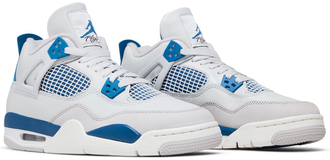 シューズ(男性用) Air Jordan 4 Retro Military Blue 28cm Nike Air Jordan Retro 4 Military Blue/White GS Boys/Girls