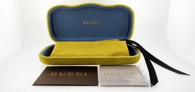 Pre-owned Gucci Prescription 0426oa 005 58mm Black Frame With Clear Lenses