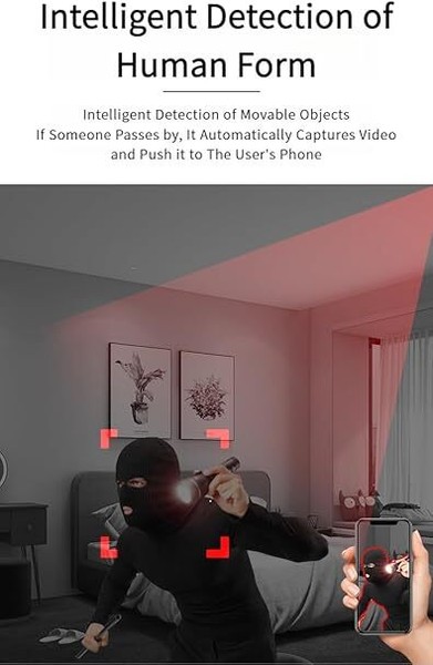 1PCS- Hidden Camera, Wide-Angle Nanny Spy Camera Motion Detection Night Vision - Image 5